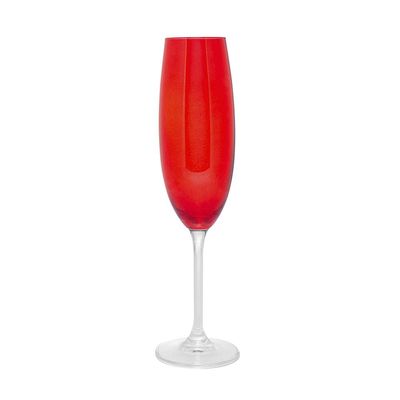 Jogo de taças champanhe em cristal ecológico Wolff Banquet 200ml 6 peças vermelho