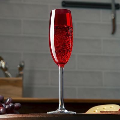 Jogo de taças champanhe em cristal ecológico Wolff Banquet 200ml 6 peças vermelho