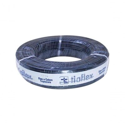 Cabo Para Microfone Balanceado Ofhc 2 X 0,30mm² 22awg Preto Tiaflex Rl 100