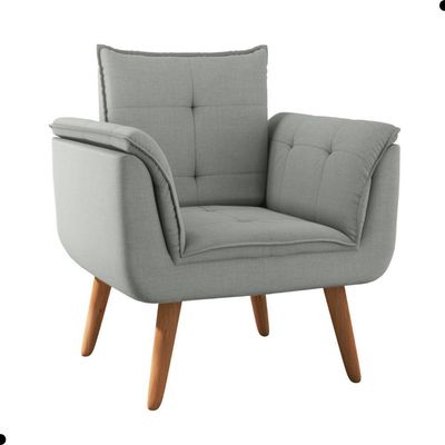 Conjunto Poltrona Para Sala De Recepção Silveiras Linha Grafite