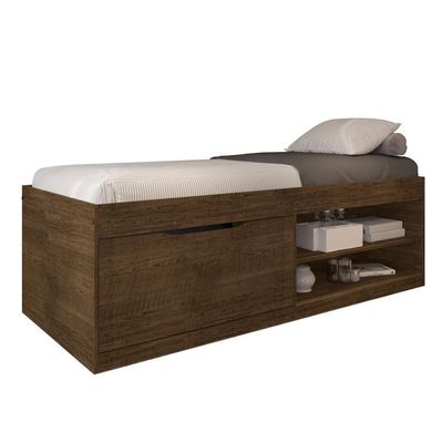 Cama Box Sapateira E Nichos Tien Malbec