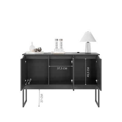 Buffet Classico Com 3 Portas Veneza Preto Onix