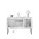 Aparador Buffet Para Sala Industrial Oslo Branco Preto