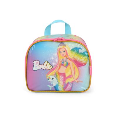 Lancheira Escolar Infantil Barbie Sereia Luxcel LA38213 Rosa