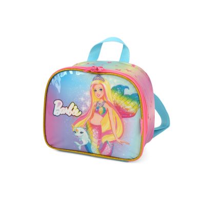 Lancheira Escolar Infantil Barbie Sereia Luxcel LA38213 Rosa