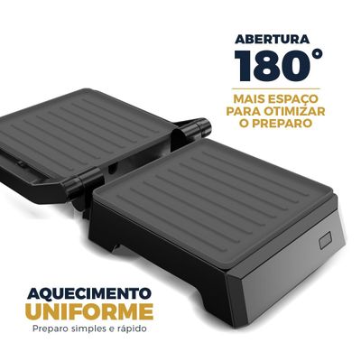 Mini Grill Britânia Revestimento Dura Mais 520W BGR06A 127V