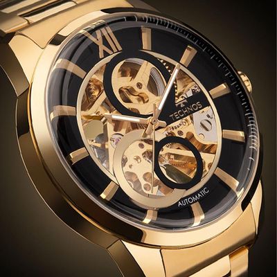 Relógio Technos Masculino Automático Dourado - G3265aq/1p G3265aq/1p