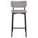 Banqueta Alta Bar Estofada Kit 3 Ella M25 Linho Cinza Cl - Mpozenato