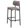 Banqueta Alta Bar Estofada Kit 3 Ella M25 Linho Cinza Cl - Mpozenato