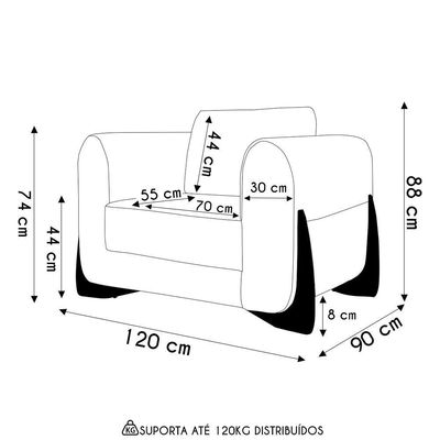 Poltrona Para Sala Base De Madeira Kit 2 Izzy S06 Linho Cinza - Mpozenato