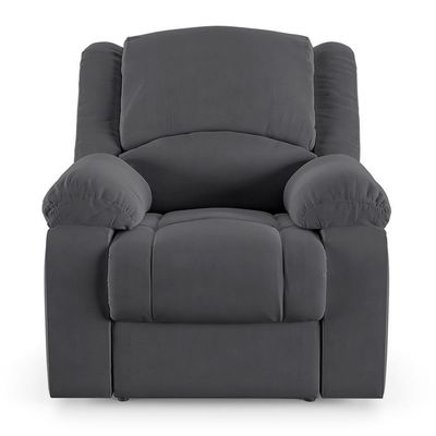 Poltrona Do Papai Reclinável Pietra Power Touch Fh9 Veludo Cinza - Mpozenato
