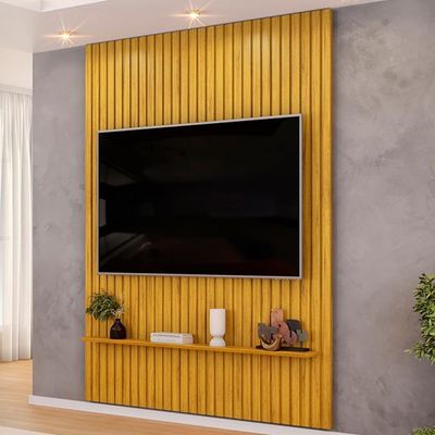 Painel 65 Pol 183cm Suspenso Ripado Noah D04 Cedro - Mpozenato