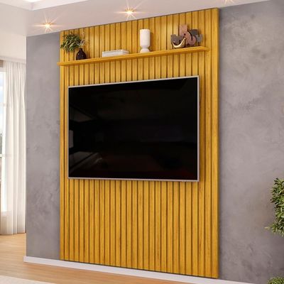 Painel 65 Pol 183cm Suspenso Ripado Noah D04 Cedro - Mpozenato