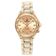 Relógio De Quartzo Feminino Design Casual Pulseira De Silicone 5atm à Prova D´agua Bege