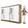 Closet Casal Belém 4 Pts Com Espelho 4 Gvts Carioca Móveis.