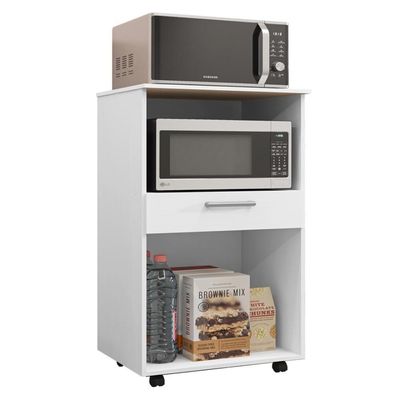 Balcão De Cozinha Duplo Forno 2 Portas E 1 Gaveta Duetto - Branco/supremo