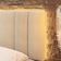 Cabeceira King Estofada Com Led Boucle Bege