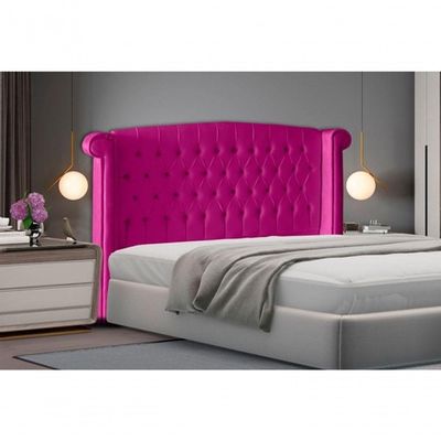 Cabeceira De Cama Box Toquio King 195 Cm Suede Rosa Pink Do Lar Móveis E Decoração
