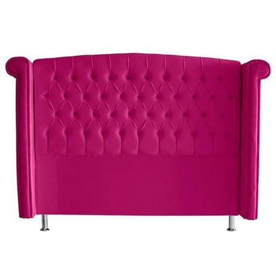 Cabeceira De Cama Box Toquio Casal Queen 160 Cm Suede Rosa Pink Do Lar Móveis E Decoração