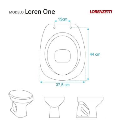 Tampa De Privada Em Mdf Loren One Bege Claro Para Bacia Lorenzetti