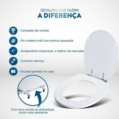 Tampa De Privada Em Mdf Loren One Bege Claro Para Bacia Lorenzetti