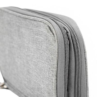 Bolsa Organizadora Cabos Fios Eletrônicos Estojo Case Bag Cinza