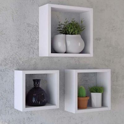 Kit Nichos Decorare Prat-k - 3 Unidades - Branco