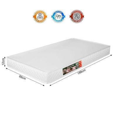 Beliche Multifuncional Que Vira 2 Camas Madrid Com Grades De Proteção Branco 2 Colchoes