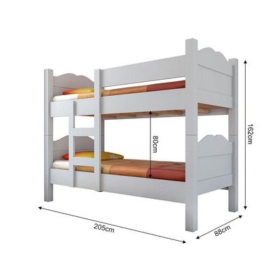 Beliche Multifuncional Que Vira 2 Camas Madrid Com Grades De Proteção Branco 2 Colchoes