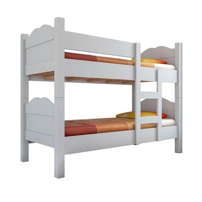 Beliche Multifuncional Que Vira 2 Camas Madrid Com Grades De Proteção Branco 2 Colchoes