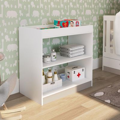 Trocador de Fraldas Bebê Amore Meu Fofinho MDP Branco com Prateleira Art In Móveis