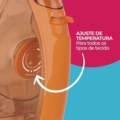 Ferro De Passar Cadence 2 Em 1 Laranja 110V