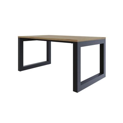 Mesa De Jantar Bronx 160x90x77cm Brmj9160 Vermont Oak - Est.preta Vermont Oak/est.preta
