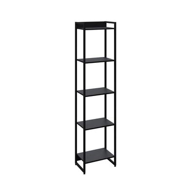 Estante Dynamica 45x30x187cm C/05 Prateleiras Preto ônix / Est.preta Preto ônix / Est.preta