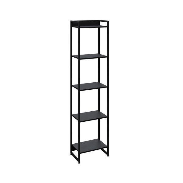 Estante Dynamica 45x30x187cm C/05 Prateleiras Preto ônix / Est.preta Preto ônix / Est.preta