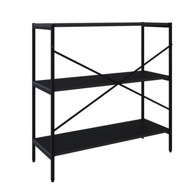 Estante C/03 Prateleiras 84x80x33cm Tub Tueh883 Preto ônix - Est.preta Preto ônix / Est.preta