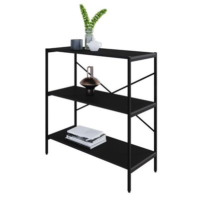 Estante C/03 Prateleiras 84x80x33cm Tub Tueh883 Preto ônix - Est.preta Preto ônix / Est.preta