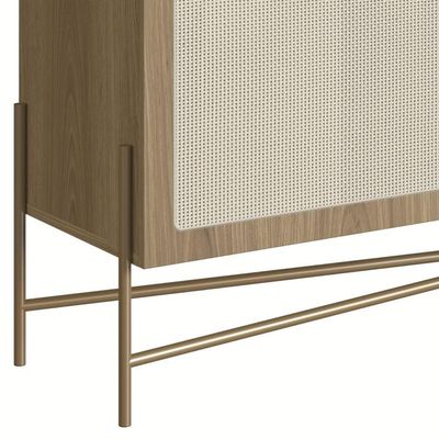Rack Para Sala Bancada De 65 Pol Pé Metal Arlo Hanover-dourado - Mpozenato