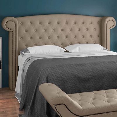 Cabeceira Cama Casal 140cm Provença P02 Linho Bege - Mpozenato