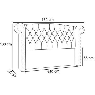 Cabeceira Cama Casal 140cm Provença P02 Linho Bege - Mpozenato