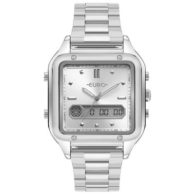 Relógio Euro Feminino Fashion Fit Sporty Prata - Eubj3890aav-4c Eubj3890aav-4c