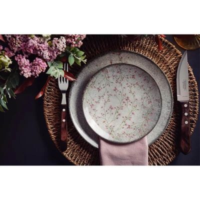 Prato Raso Tramontina Floralis Porcelana Decorada 25cm Avulso Mesa Posta