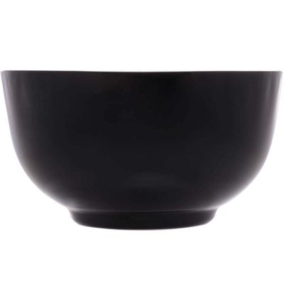 10 Tigelas de Vidro Opalino 700ml Diwali Black 14x8cm Lyor Bowl Petiscos Cumbuca