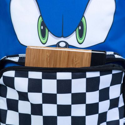 Mochila Escolar Masculina de Rodinhas Sonic Azul U / Azul