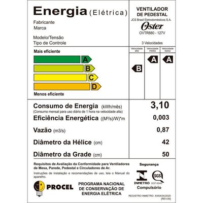 Ventilador De Coluna Oster Super Breeze 220V