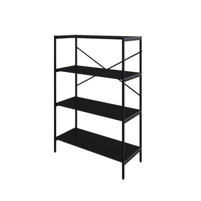 Estante C/04 Prateleiras 118x80x33cm Tub Tueh1184 Preto ônix - Est.preta Preto ônix / Est.preta