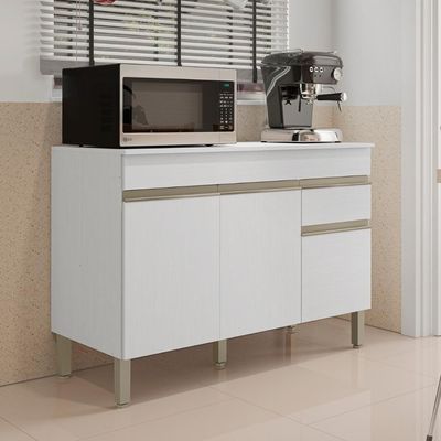 Balcão 3p 1g 1200 Line Com Tampo Supremo