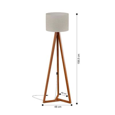 Abajur De Chão Com Cúpula Nero Off White Nature 2 Unidades