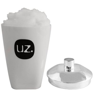 Porta Algodão E Cotonete Para Banheiro Pote Com Tampa Uz Branco 400ml