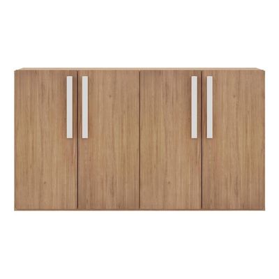Aparador Buffet 4 Portas Suspenso Viena Rustic/branco